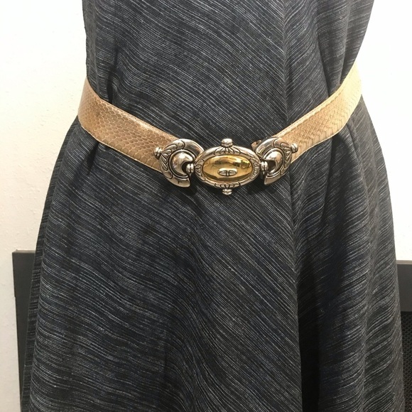 Dame Adjustable Snakeskin Large Buckle‎ Belt main image 5